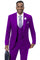 Cheap Priced Suit - Mens Modern Two Button Vested Peak Lapel Purple Suit With Double Breasted Vest Purple and Plum Prom 2025 Suits