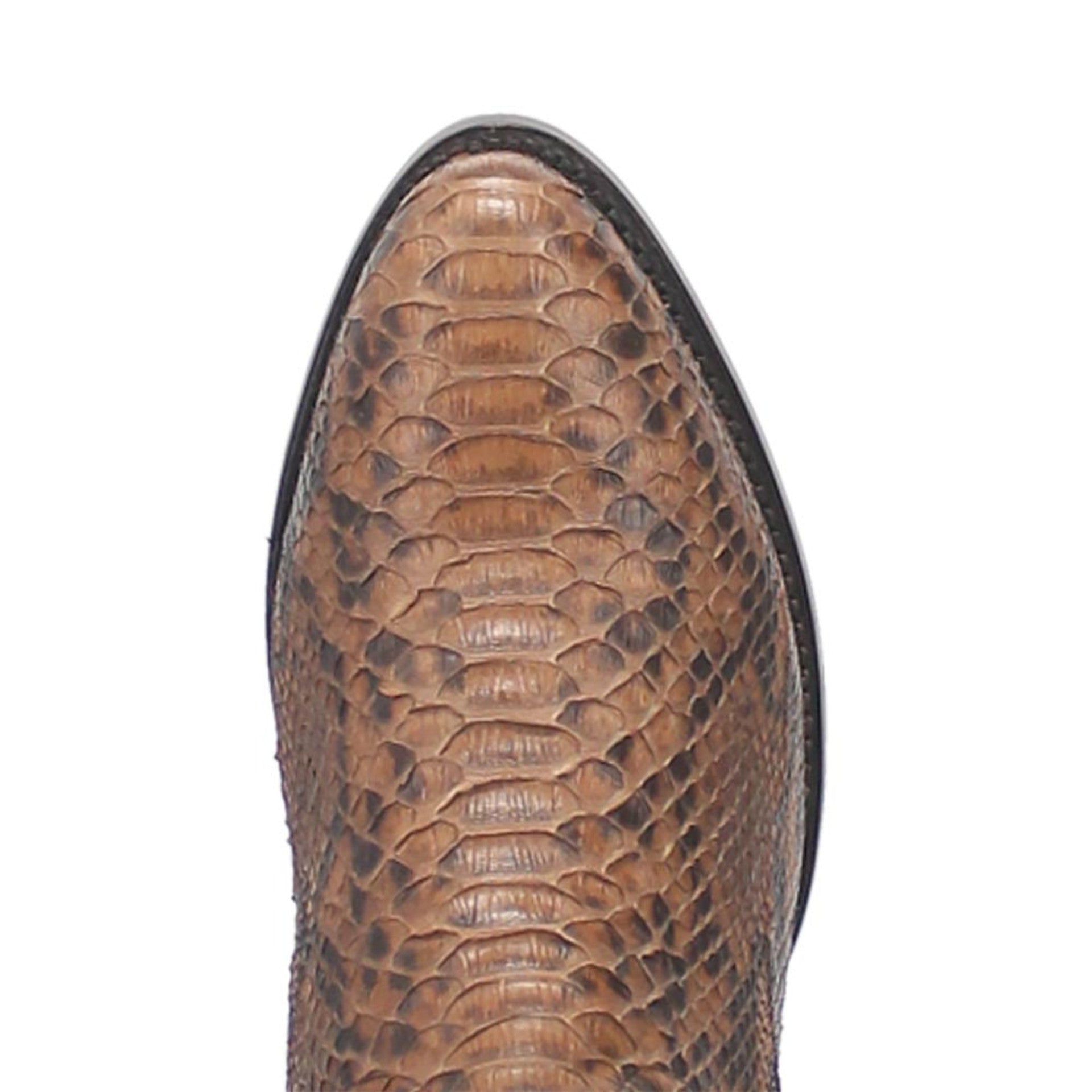 Dan Post Mens Bay Apache Manning 13 Round Toe Genuine Python Leather Cowboy Boot - 8D