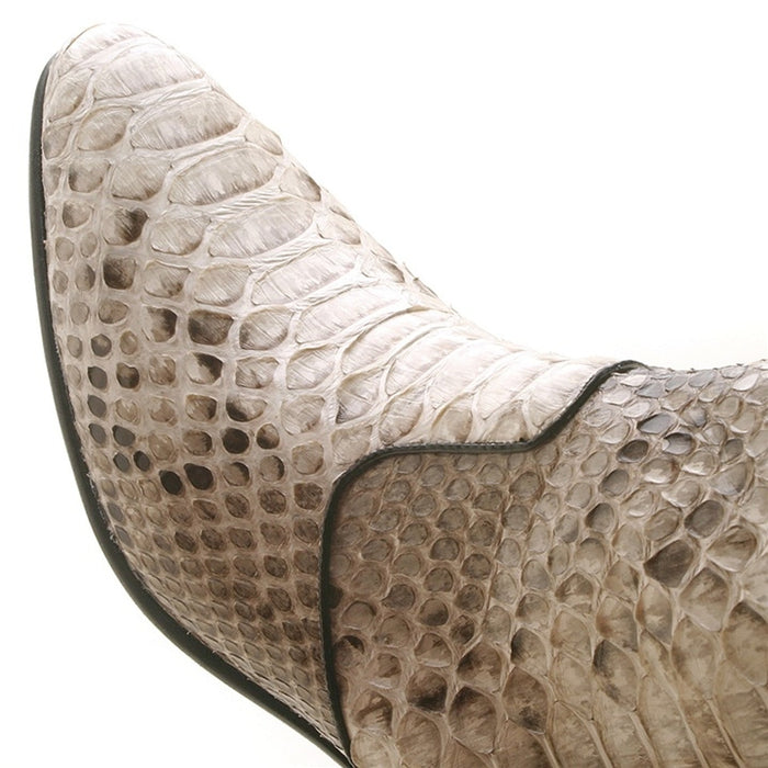 Los Altos Mens Natural Genuine Python Snakeskin Leather Ankle Boots