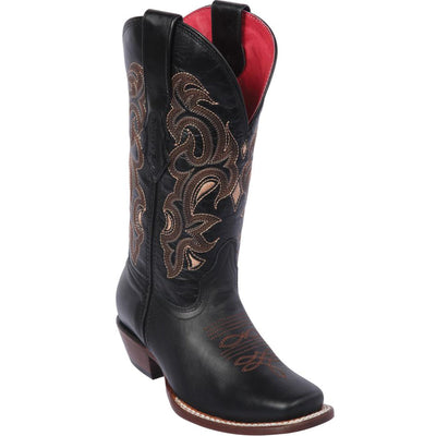 Black square toe cowgirl boot