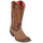 Tan Brown Square Toe Cowgirl Boots