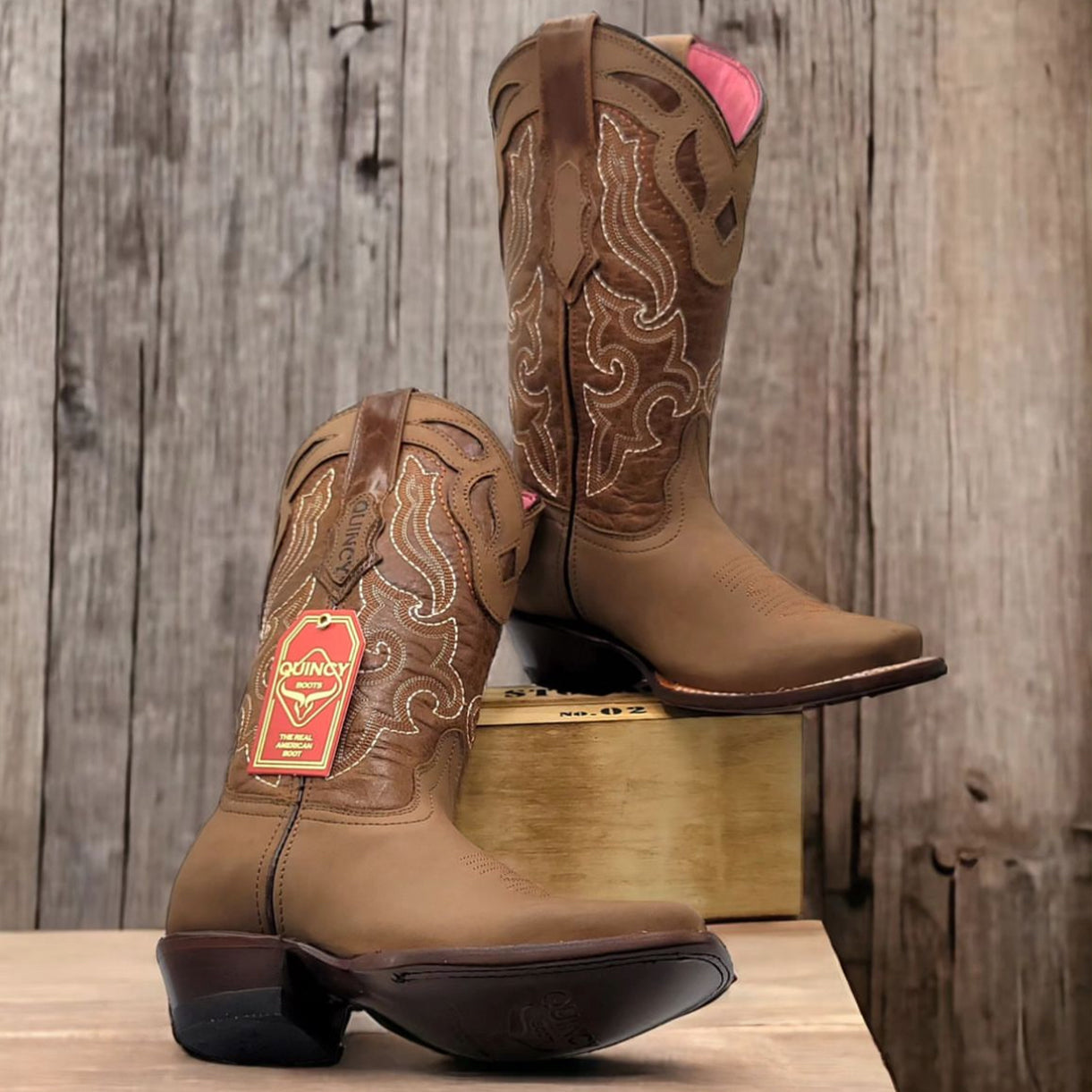 Tan Cowgirl Boots - Tan