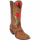 Quincy Red Rose Square Toe Cowgirl Boots