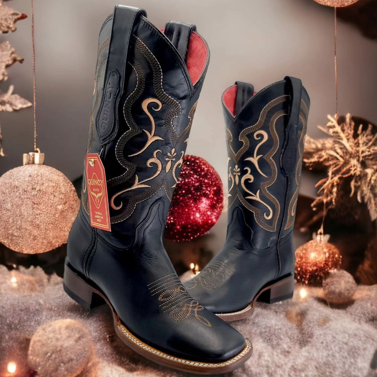 Women's Black Cowboy Boots - Black