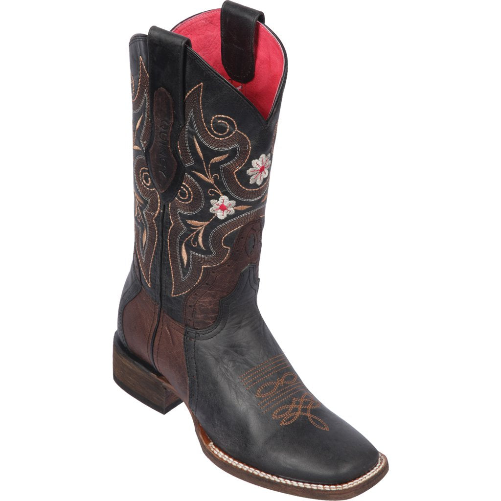Black Cowgirl Boots Square Toe - Black