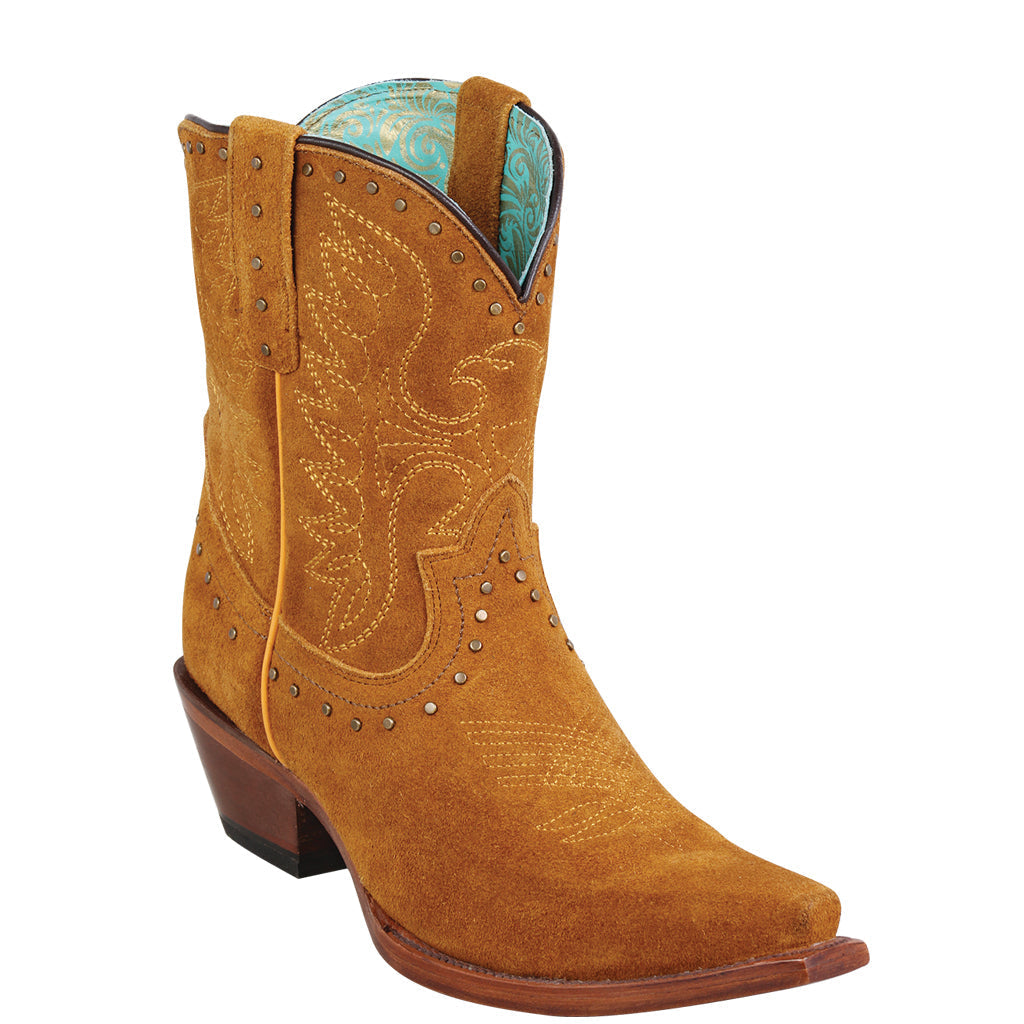Tan Suede Booties - Tan