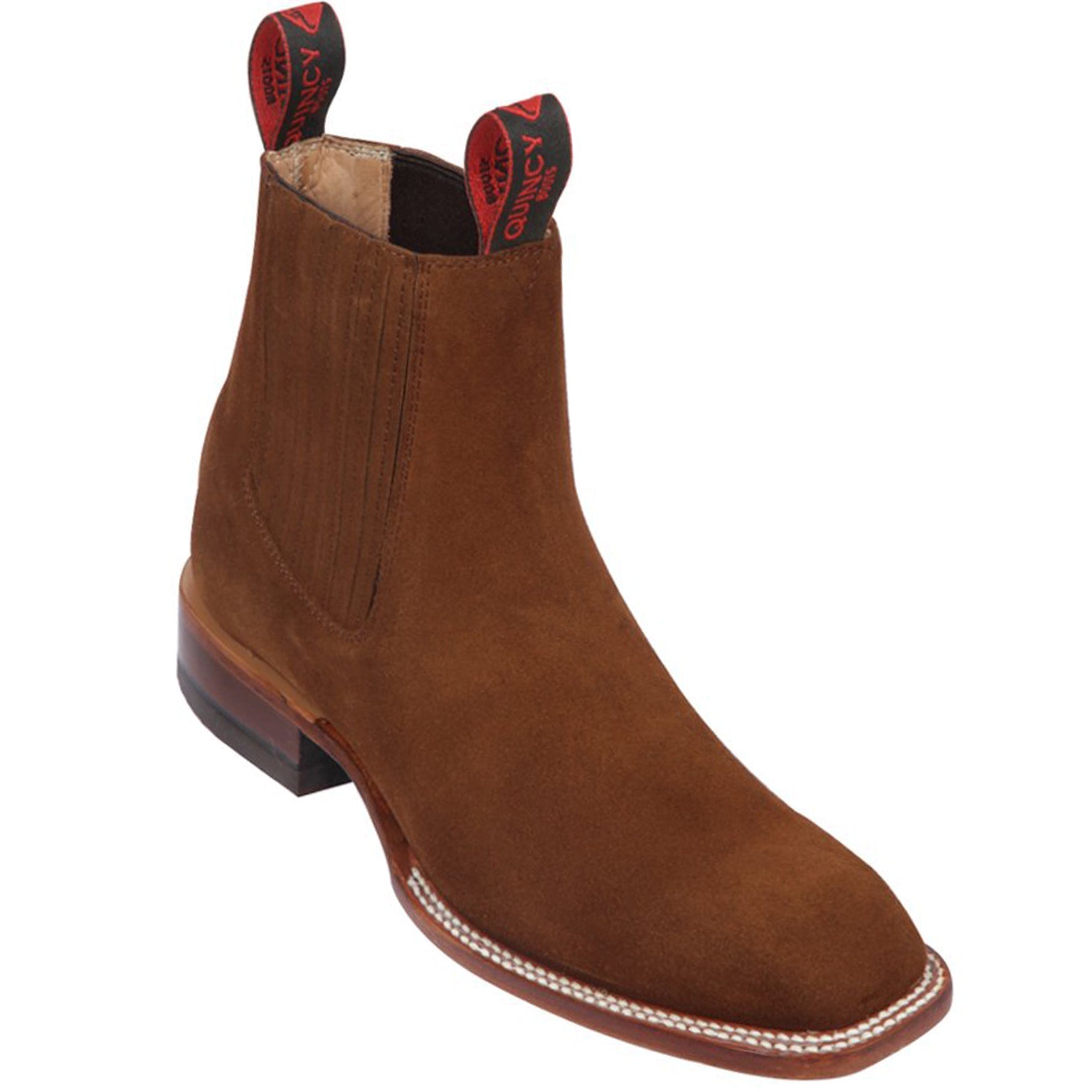 Suede Ankle Boots Square Toe - EE