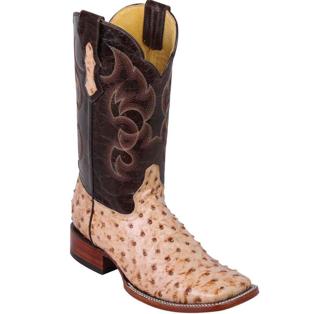 Ostrich Print Cowboy Boots - EE