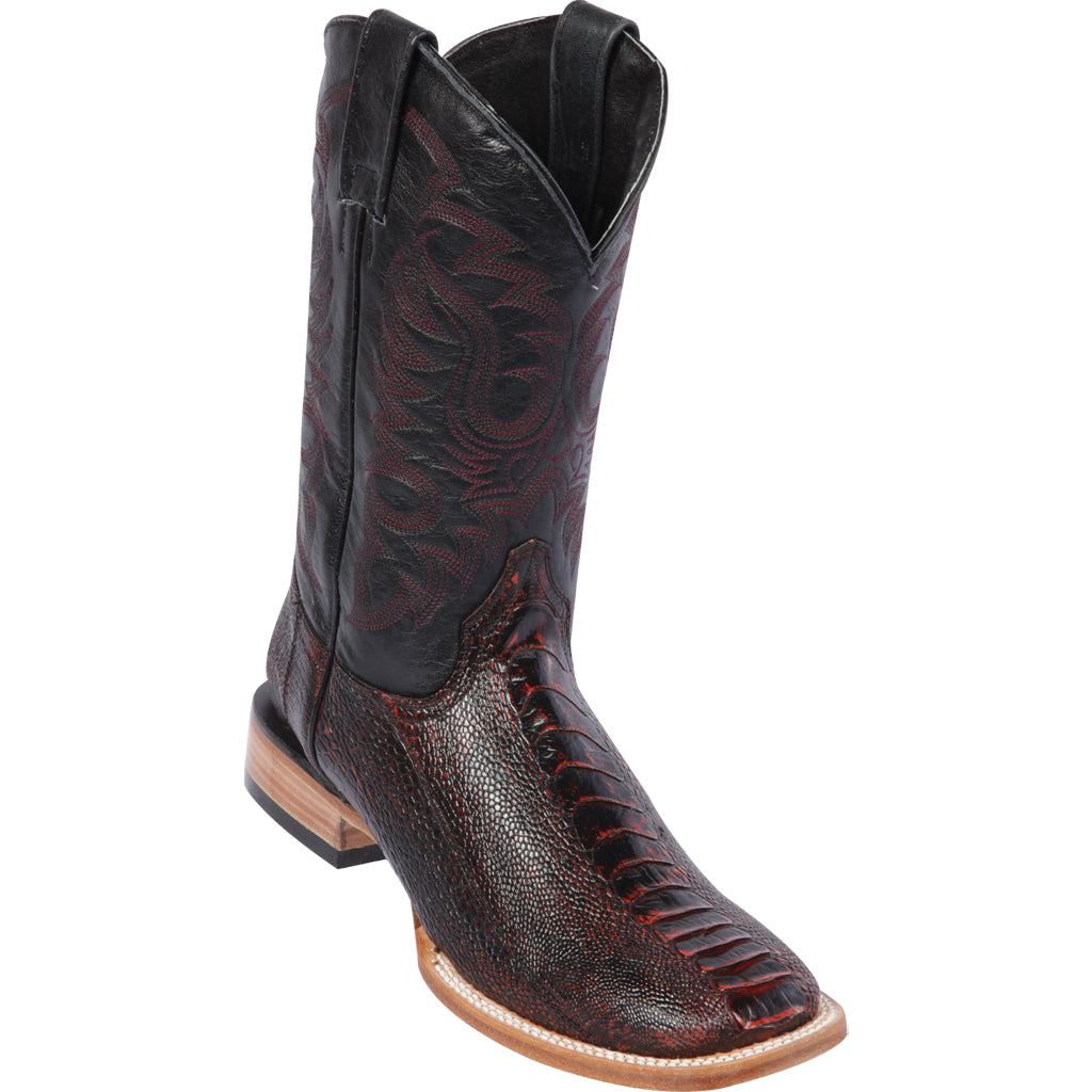 Mens Ostrich Leg Print Boots - EE
