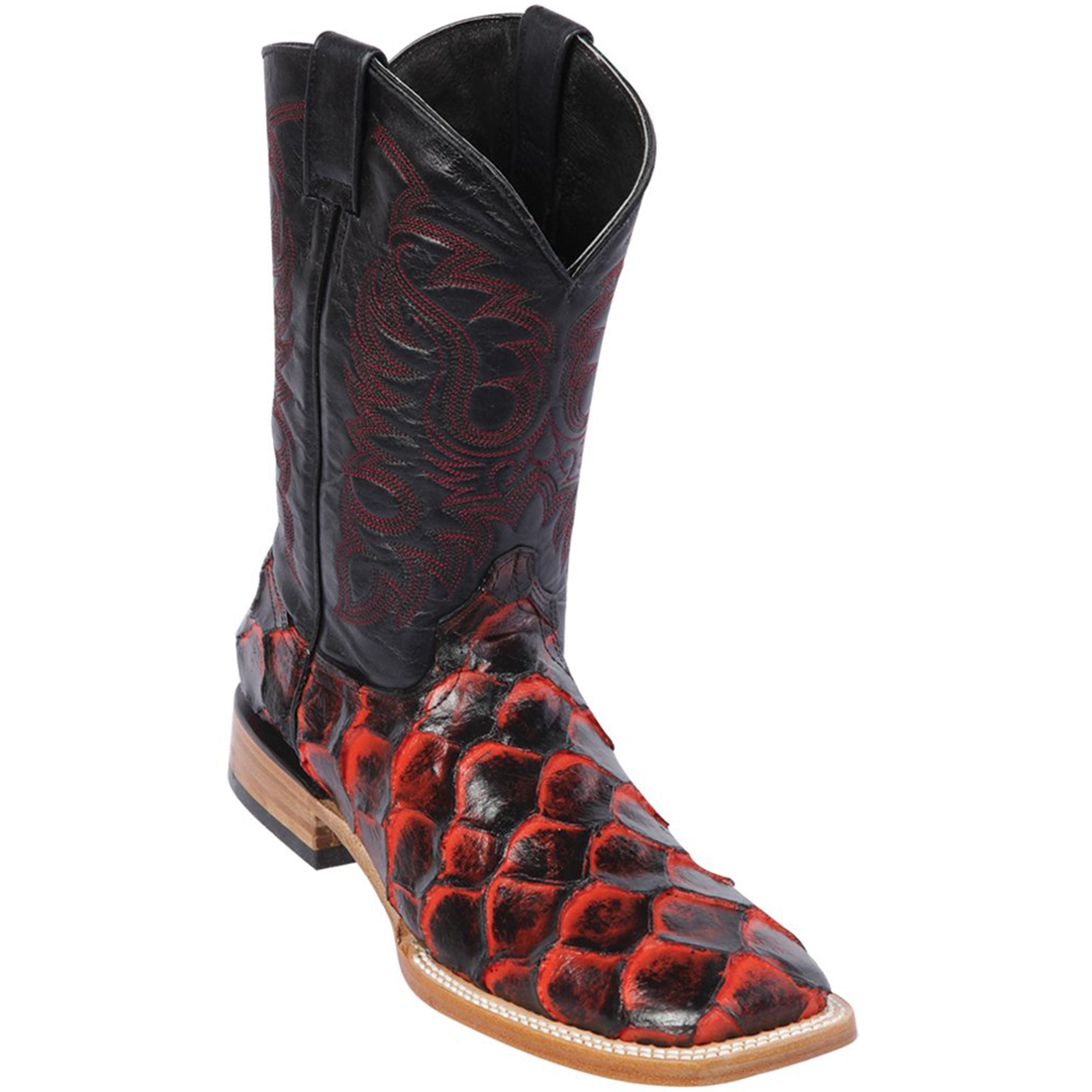 Mens Fish Skin Boots - Print - EE