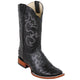 Black Ostrich Print Boots