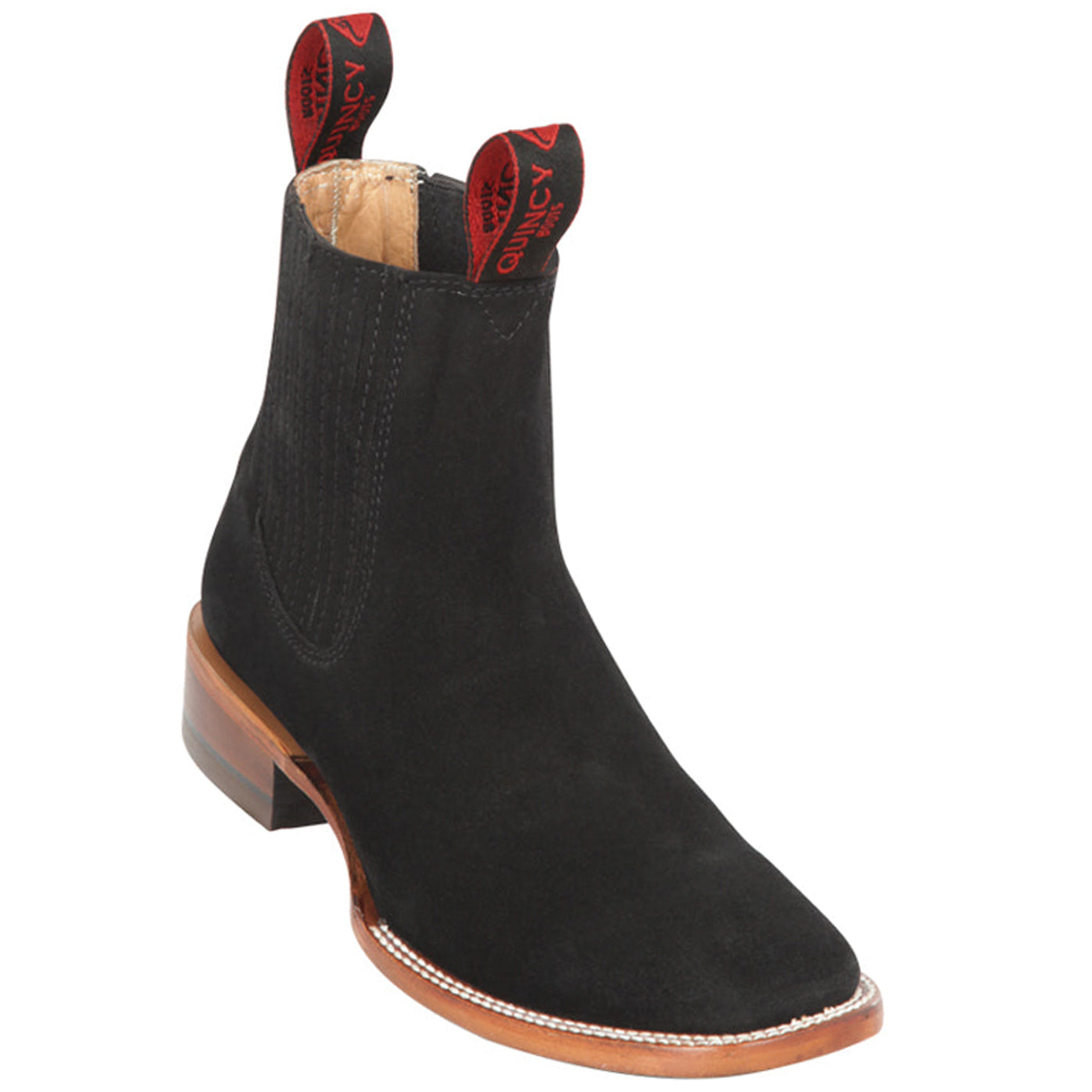 Black Short Cowboy Boots - Black