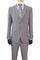 "Grey Classic Fit Poplin Suit for Men - 2 Button Style"