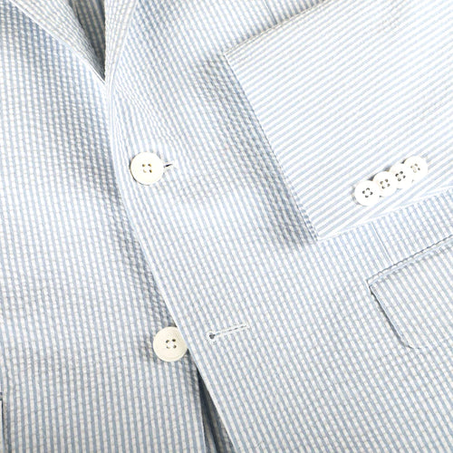 Seersucker Blazer - "Blue Ice"  Seersucker Sport Coat Blue Ice Seersucker Stretch Sport Coat