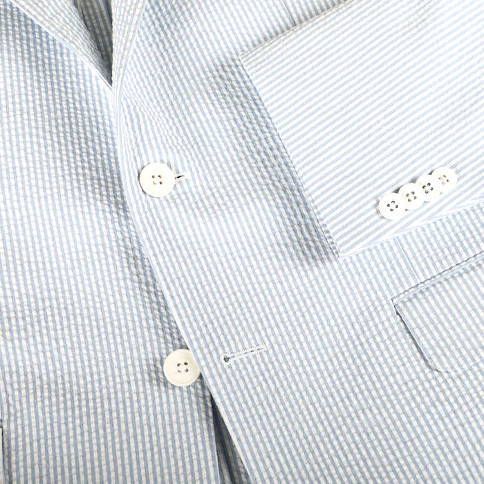 Seersucker Blazer - "Blue Ice"  Seersucker Sport Coat Blue Ice Seersucker Stretch Sport Coat