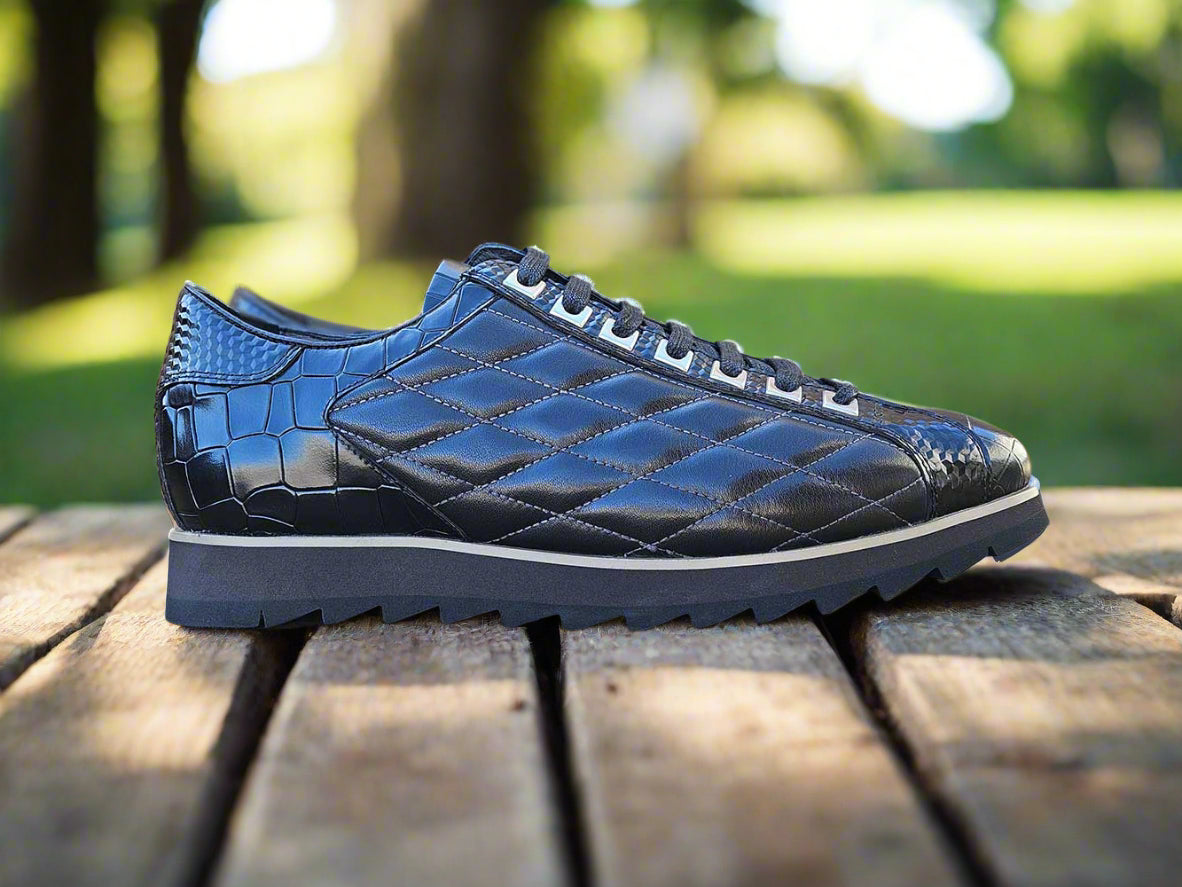 Quilted Leather Sneaker - 7.5