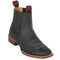 Mens Square Toe Ankle Boots Black