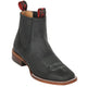 Mens Square Toe Ankle Boots Black
