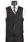 "Black Men's Suit Vest - Basic Style, Classic Fit"