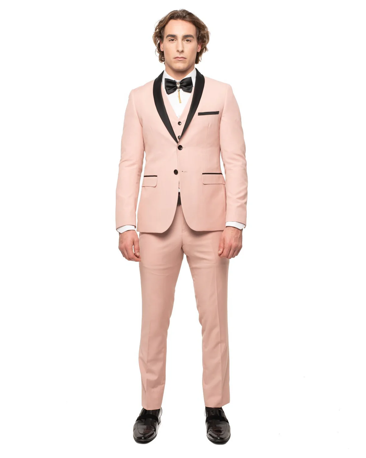 Blush Color Suit For Men - Mauve Suit - Wedding Suit - 38 Short Jacket+32 Waist Adjustable 28to34)(Height: 5 4 to5 7 )(Neck  15-16.5)S-M)
