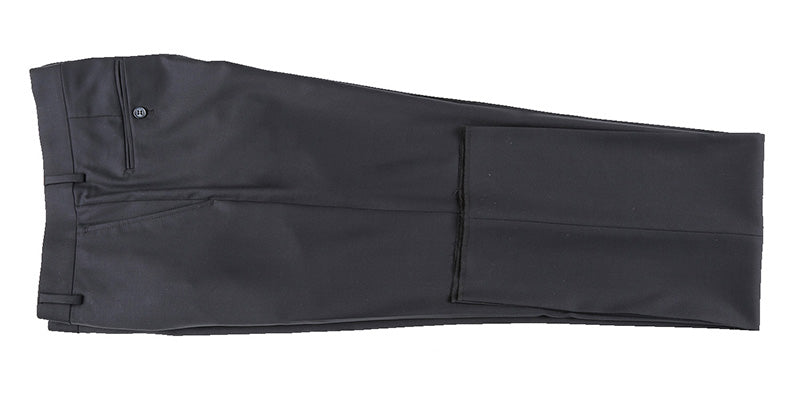 Half Canvas Wool Dress Suit Regular Fit 2 Piece in Black - 38 Regular - 32 Waist