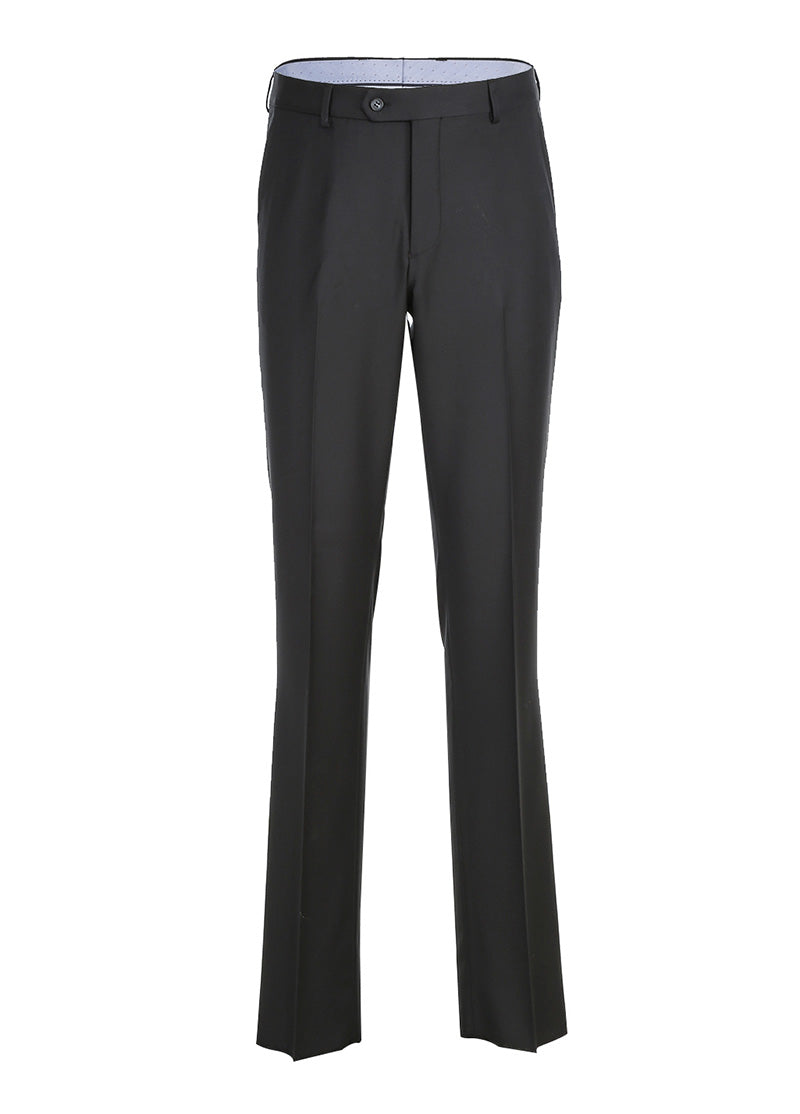 Half Canvas Wool Dress Suit Regular Fit 2 Piece in Black - 38 Regular - 32 Waist