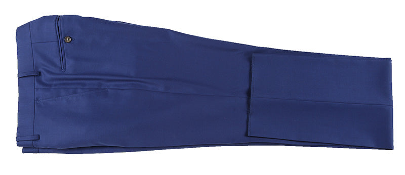 Half Canvas Wool Dress Suit Regular Fit 2 Piece in Blue - 38 Regular - 32 Waist
