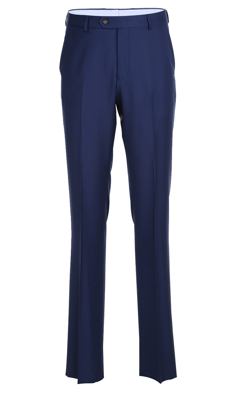 Half Canvas Wool Dress Suit Regular Fit 2 Piece in Blue - 38 Regular - 32 Waist