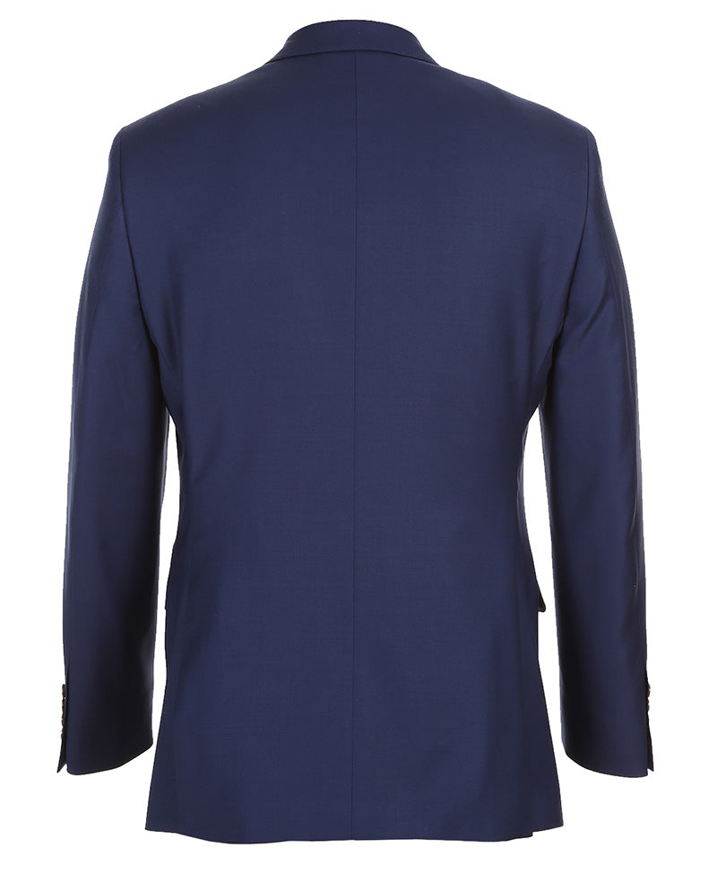 Half Canvas Wool Dress Suit Regular Fit 2 Piece in Blue - 38 Regular - 32 Waist