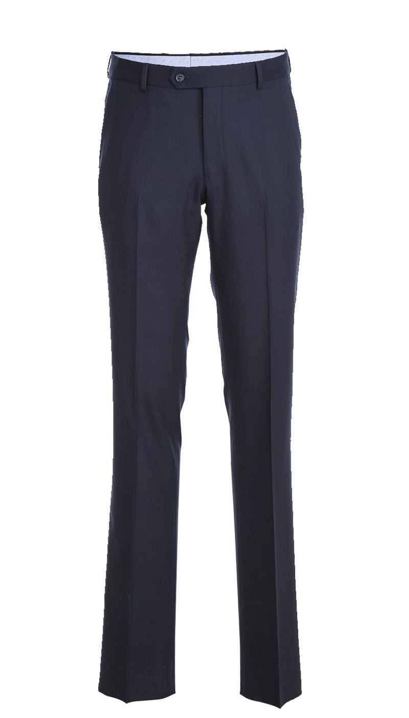 Half Canvas Stretch Wool Dress Suit Regular Fit 2 Piece in Navy - 38 Regular - 32 Waist