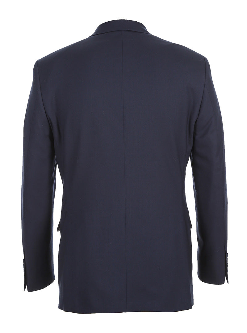 Half Canvas Stretch Wool Dress Suit Regular Fit 2 Piece in Navy - 38 Regular - 32 Waist