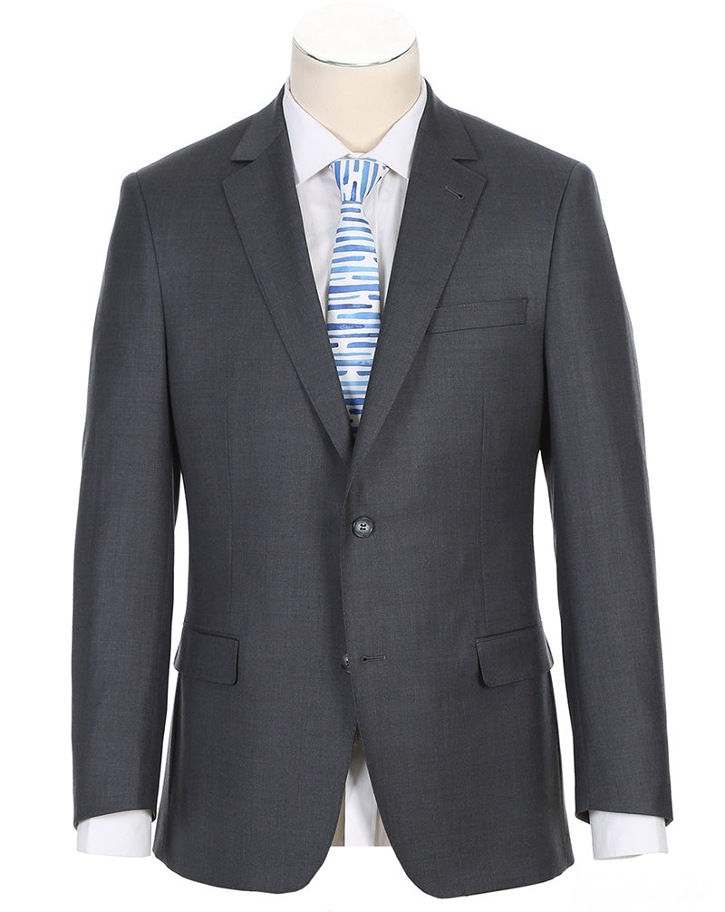 Half Canvas Wool Dress Suit Modern Fit 2 Piece in Gray - 36 Regular - 30 Waist