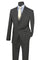 Mens Basic 2 Button Classic Fit Poplin Suit in Charcoal
