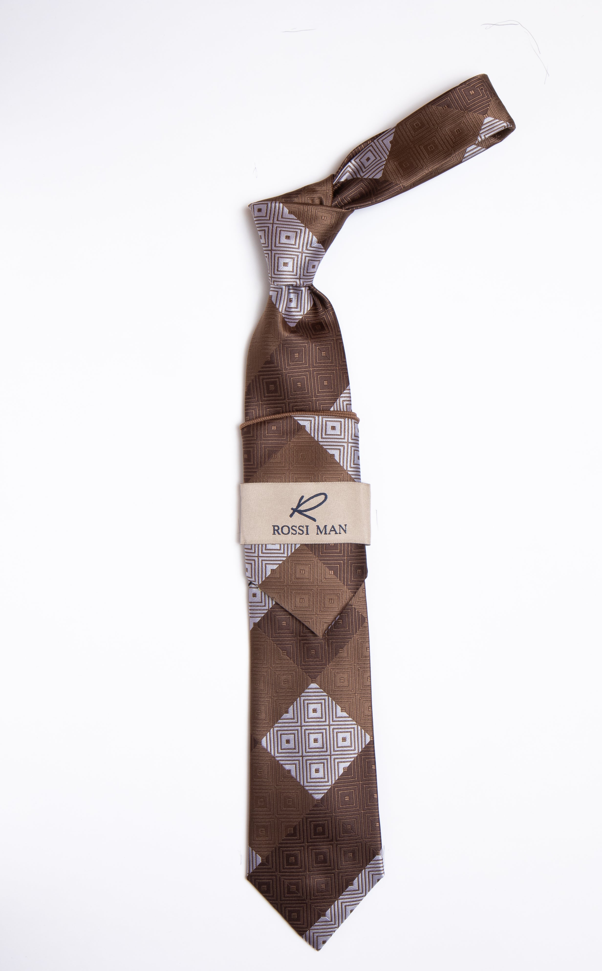 Rossi Man Tie and Pocket Round RMR456-6 - One Size