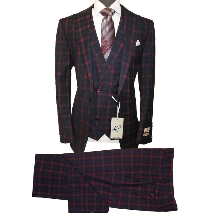 Rossiman Suits For Sale -  Mens Designer Suit - Fashion Suits - Fancy Indigo/black Suits