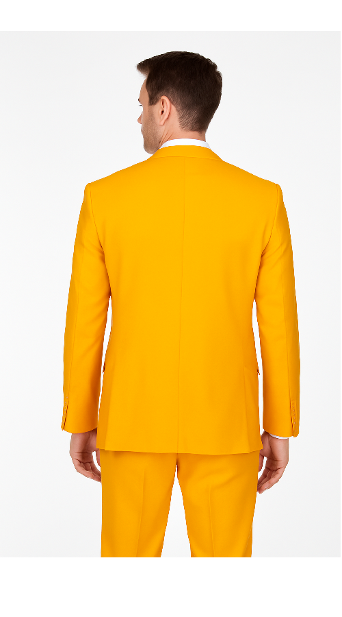 Rossi Man ELI RM103 – Modern Fit 3-Piece Men’s Suit in Bold Yellow - 38R