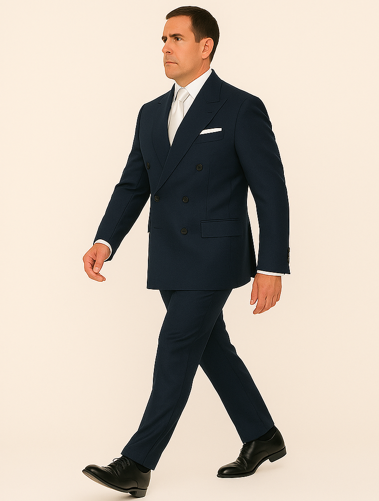 Rossi Man ARTHUR RM2302 Double-Breasted Suit â€“ Sophisticated Tailored Style for Men - 38R
