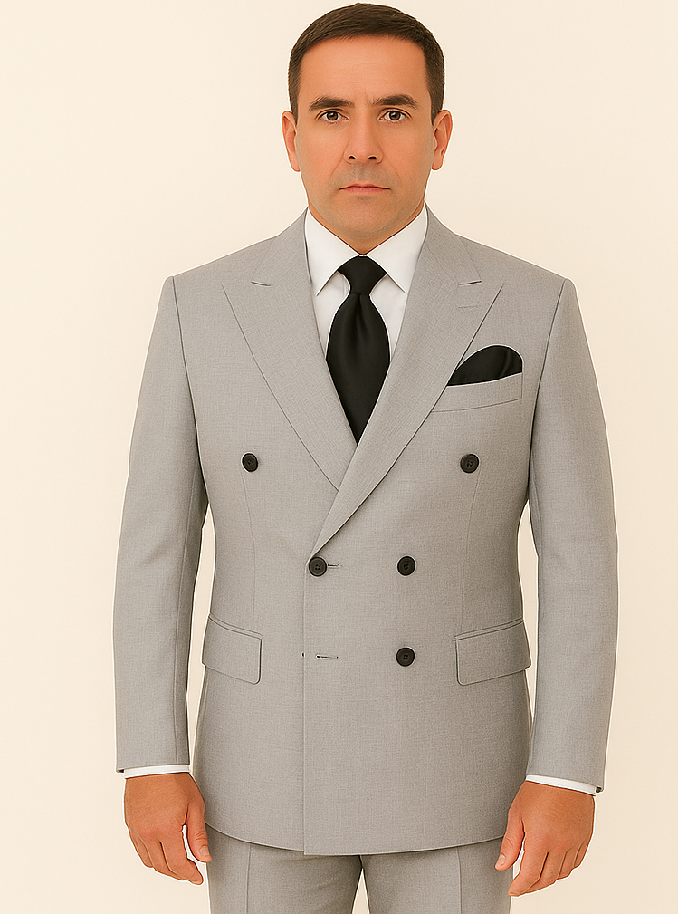 Rossi Man ARTHUR RM2305 Double-Breasted Suit – Elegant Formalwear for Men - 38R