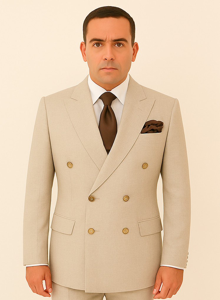 Rossi Man ARTHUR RM2306 Double-Breasted Suit – A Modern Classic for Men - 38R