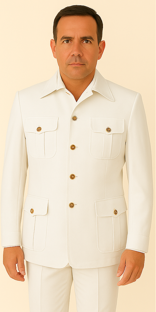Rossi Man DUKE RM1762 Slim Fit 3-Piece White Suit â€“ Modern Formalwear for Men