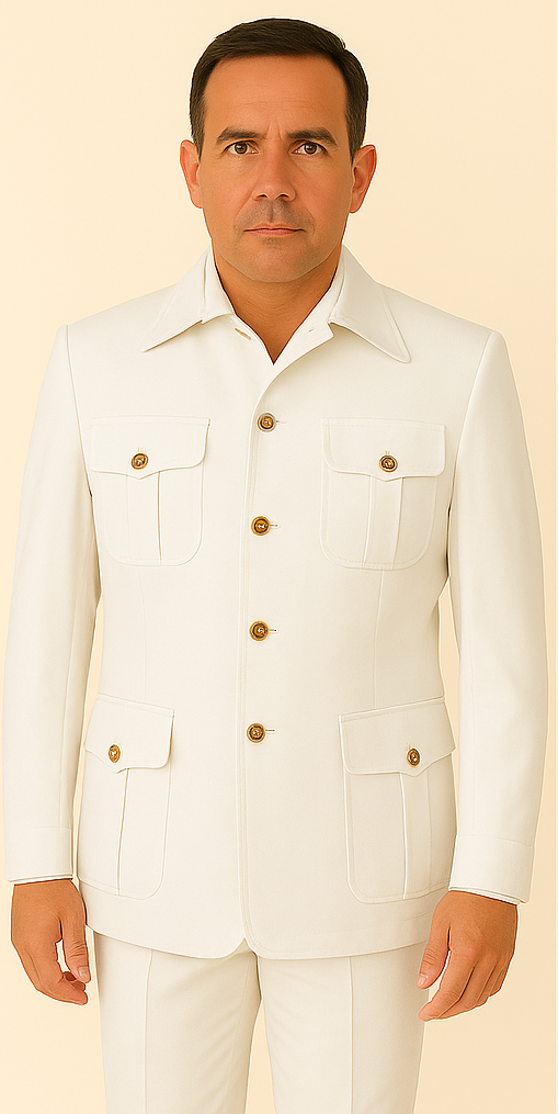 Rossi Man DUKE RM1762 Slim Fit 3-Piece White Suit â€“ Modern Formalwear for Men