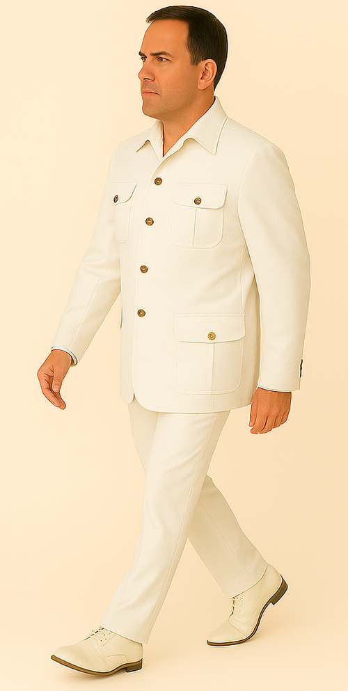 Rossi Man DUKE RM1762 Slim Fit 3-Piece White Suit â€“ Modern Formalwear for Men