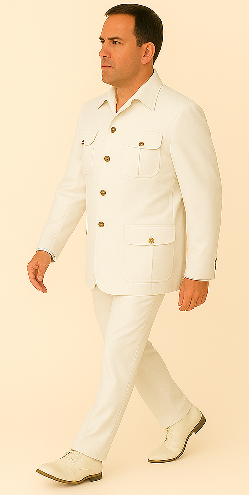 Rossi Man DUKE RM1762 Slim Fit 3-Piece White Suit â€“ Modern Formalwear for Men