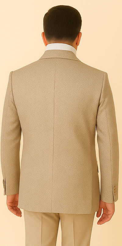 Rossi Man DUKE RM1766 Slim Fit 3-Piece Suit for Men â€“ Modern Cream Off-White Formalwear