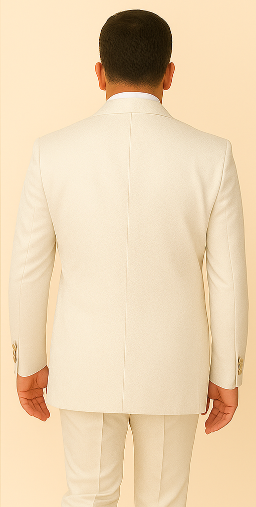 Rossi Man FORD RM1911 – Slim Fit White 3-Piece Suit for Men | Elegant Modern Formalwear - XS
