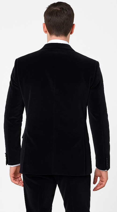 Black Mens Suit - Rossi Man Leo RM1575 with Modern Sleek Fit