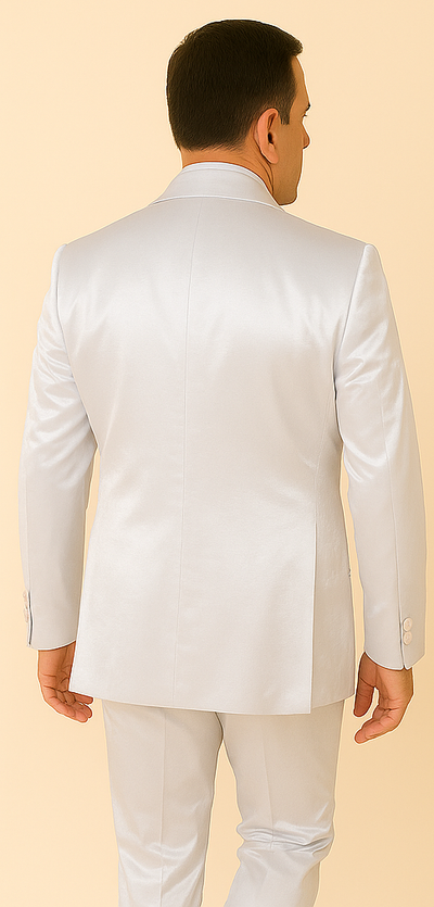 Rossi Man LEO RM1601 â€“ White Slim Fit 3-Piece Suit for Men | Elegant Formalwear Ensemble