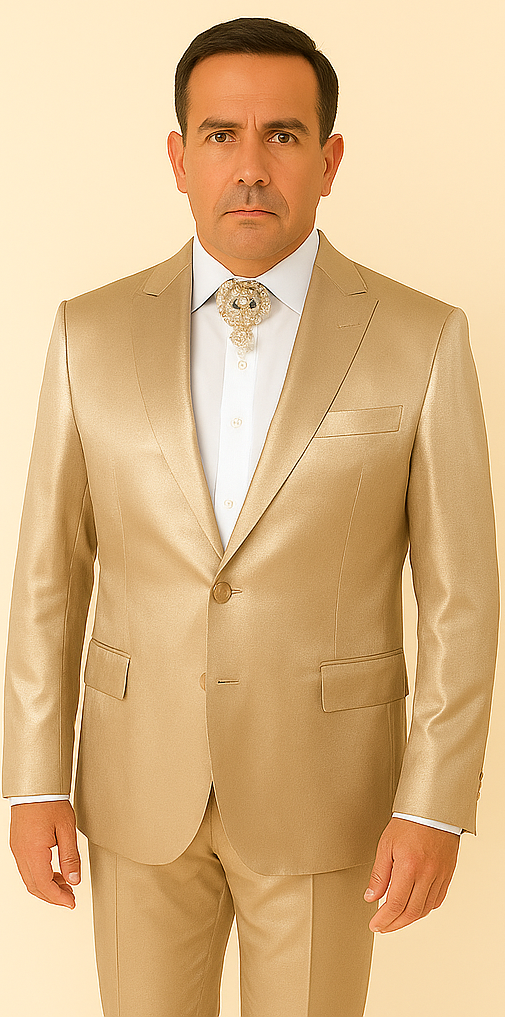 Rossi Man LEO RM1609 â€“ Cream 3-Piece Slim Fit Suit for Men | Sophisticated Formalwear for Special Occasions
