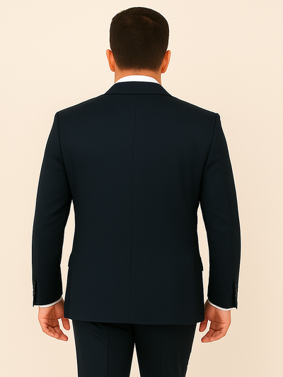 Rossi Man Double-Breasted 2-on-6 Suit â€“ Elegant Men's Formalwear with Flat Front Trousers