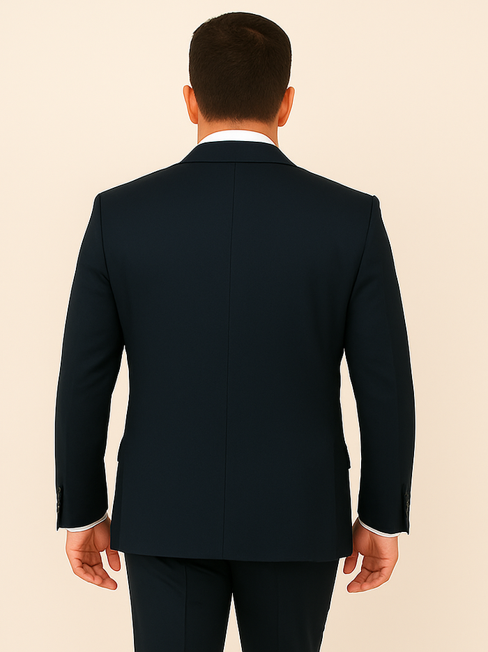 Rossi Man Double-Breasted 2-on-6 Suit â€“ Elegant Men's Formalwear with Flat Front Trousers